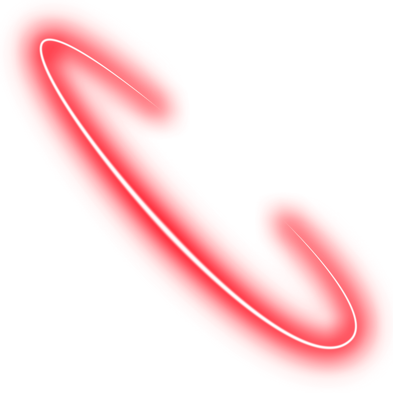 Glowing Red Neon Curve Line