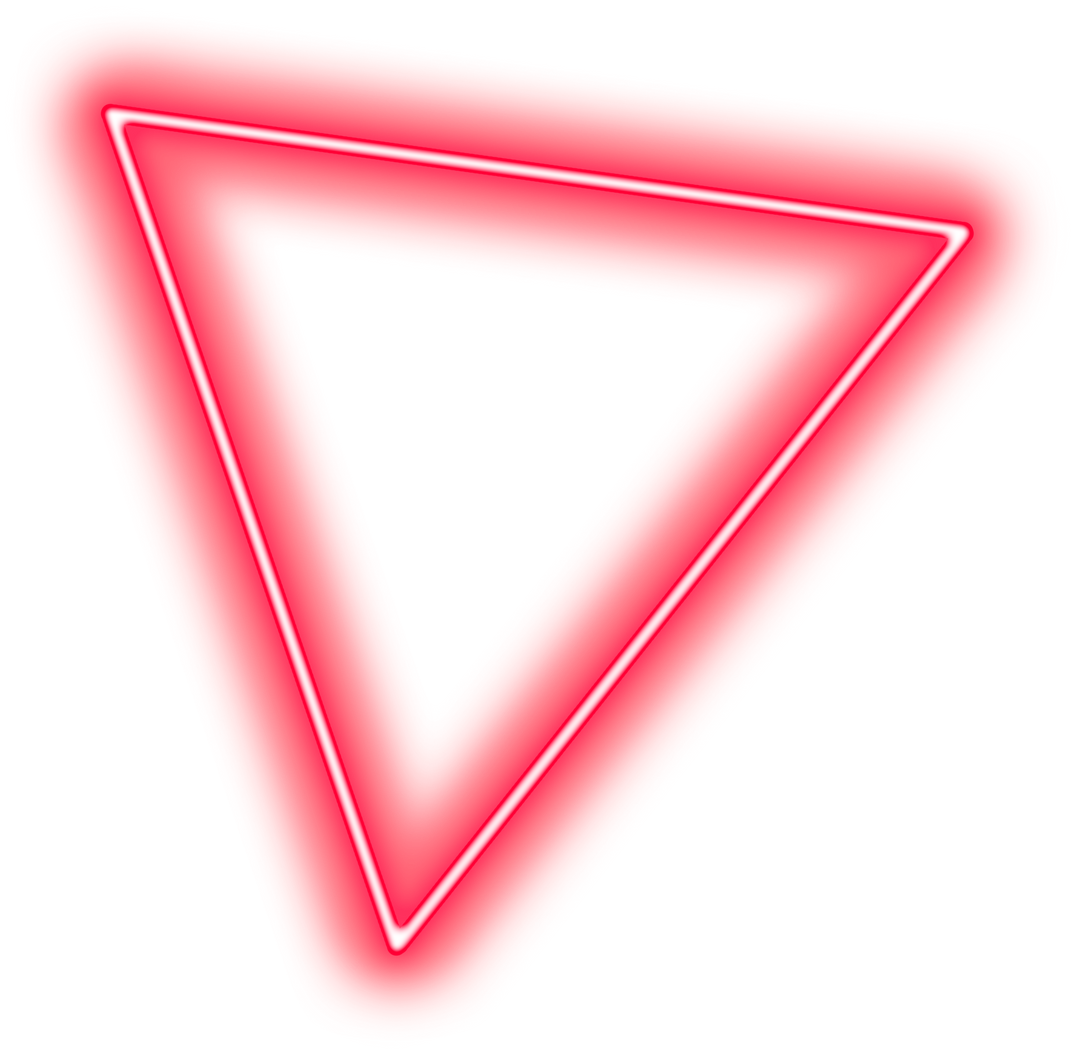 Glowing Red Neon Triangle
